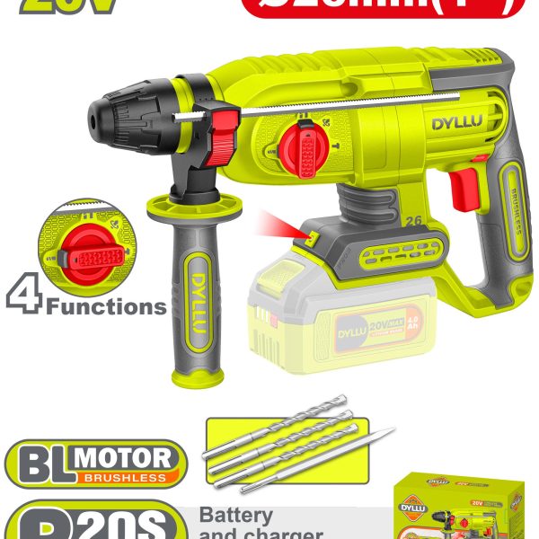 كسارة دوارة بطارية برشلس DTLM1526 - 26mm