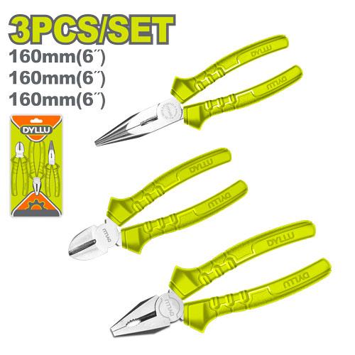 مجموعة كماشة3قطع6" DTPS0623