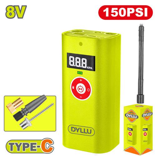 منفاخ اطارات الكتروني بطارية 8V Cordless auto air compressor DTAAM572